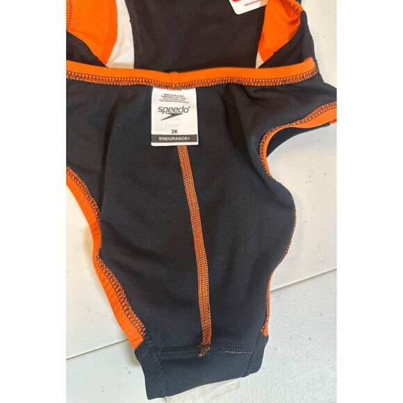 Speedo‎ Women S Edge Splice One-Piece Swimsuit (Black/Orange  26), NWT - Picture 9 of 10